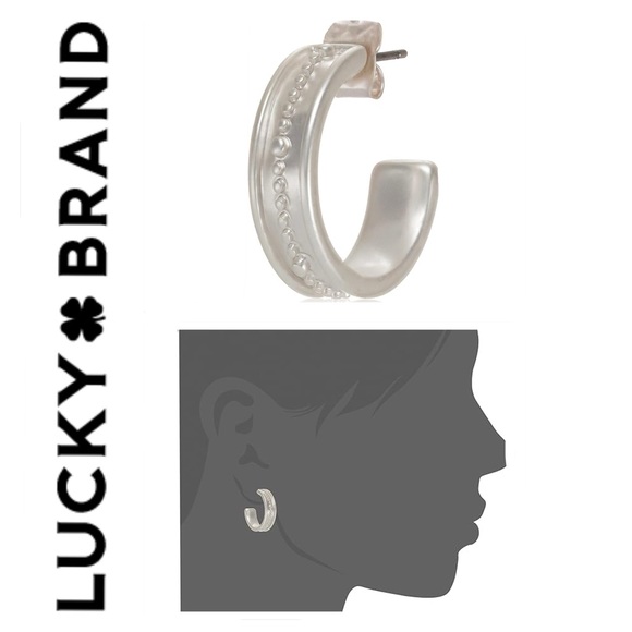 Lucky Brand Jewelry - 🐘 Lucky Brand “C” Hoop Earrings